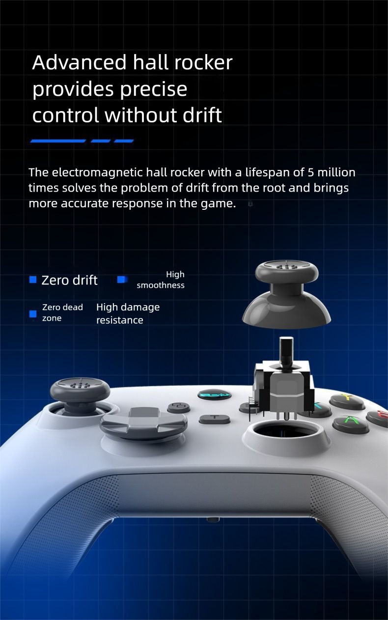 Game Controller Wireless PC Steam Bluetooth Drei-Modus Halle Joystick Trigger Schalter Multi-Plattform Universal_voghion.com