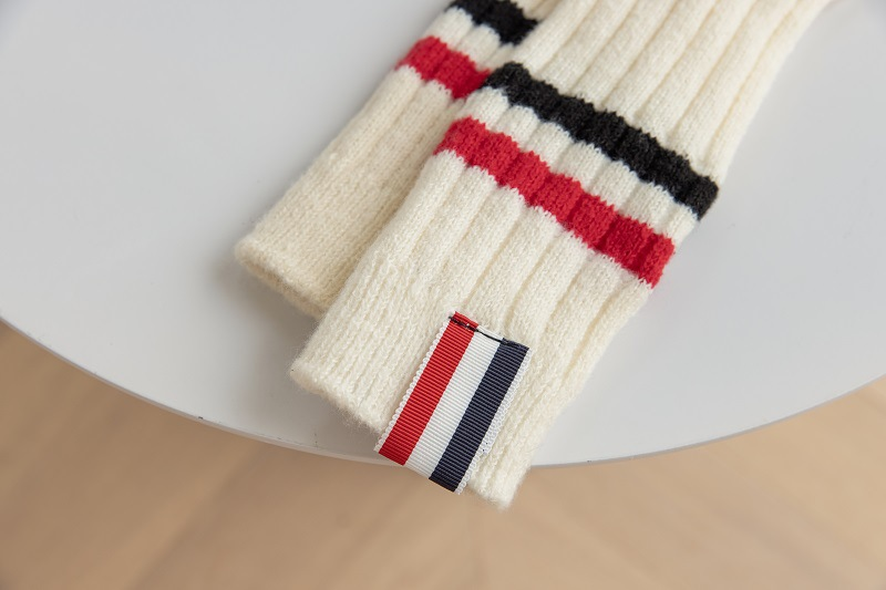 Winter Thickened Children's Three Bar Wool Ins Tide Korean Warm Pile Fabric Label Cashmere Medium Tube_voghion.com