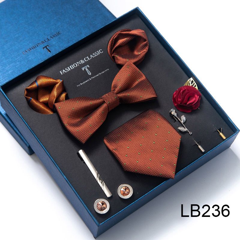 Abito cravatta pronto, papillon, accessori da uomo, set da 8 pezzi, corpetto, spilla, gemelli, abito formale, matrimonio_voghion.com