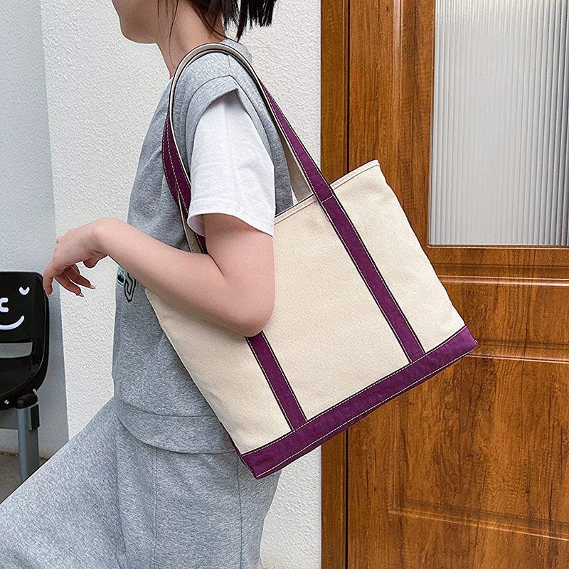Borsa a tracolla alla moda coreana da donna, grande capacità, in tela, 2023_voghion.com