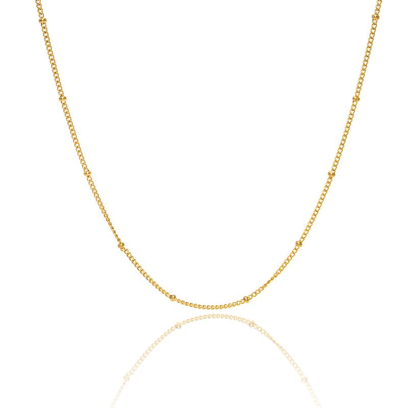 Collar minimalista de múltiples capas de acero inoxidable chapado en oro con estilo INS, gargantilla de clavícula con nicho_voghion.com