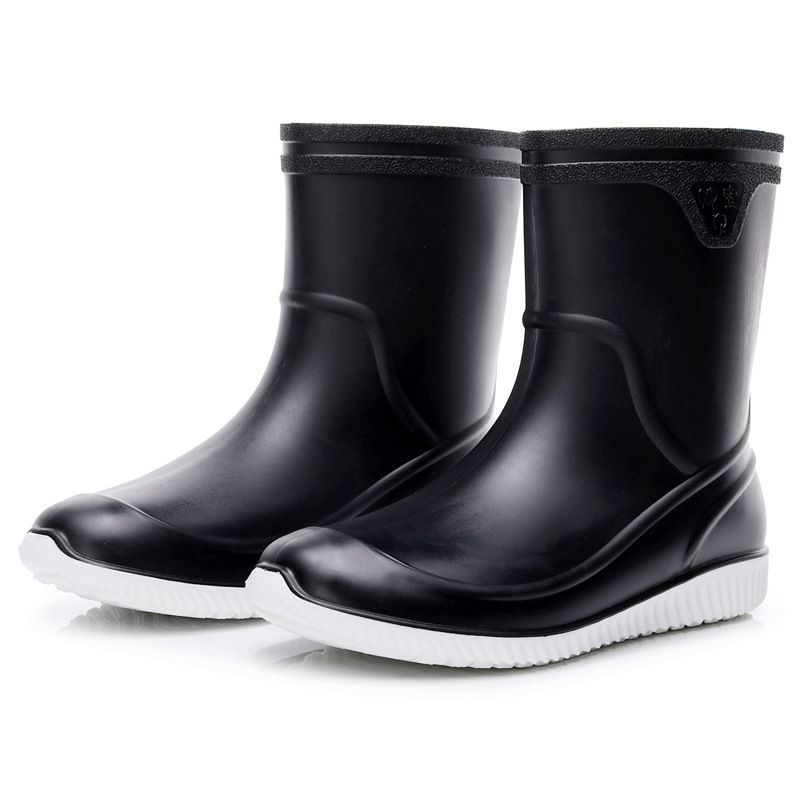 Herren Gummistiefel Wasserdicht Regenstiefel Angeln Galoschs Mann Küchenschuhe Ölbeständige rutschfeste Arbeitsstiefel Schuhe_voghion.com