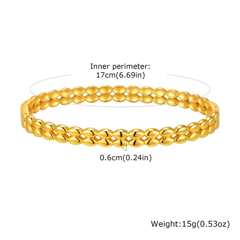 Bracciale apribile in acciaio inossidabile con zirconi bianchi e diamanti, da donna, in oro_voghion.com