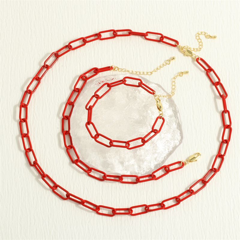 New Colorful Bohemian Style Spray Paint Copper Anklet Simple Creative Gold Plated Beach Trendy Foot Jewelry_voghion.com