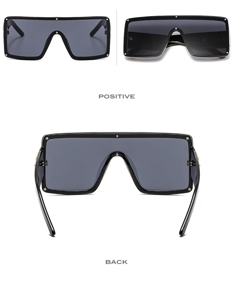 Ochelari de soare pătrați de modă noi, bărbați, femei, cu scut, ochelari de protecție, degrade, lentile, cadru D, ochelari de soare de marca UV400_voghion.com