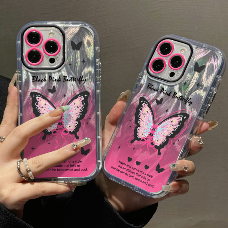 Gradient Butterfly 16e Protective 16plus Ultra-Thin High-Quality 14Pro Mobile Phone Case_voghion.com