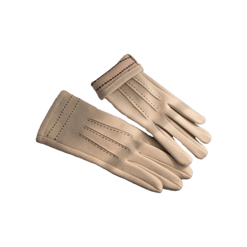 Sharp Lines, Thickened Plush, Touch Screen Slimming, German Velvet Warm Gloves, Women's Winter Cycling, Cold And_voghion.com