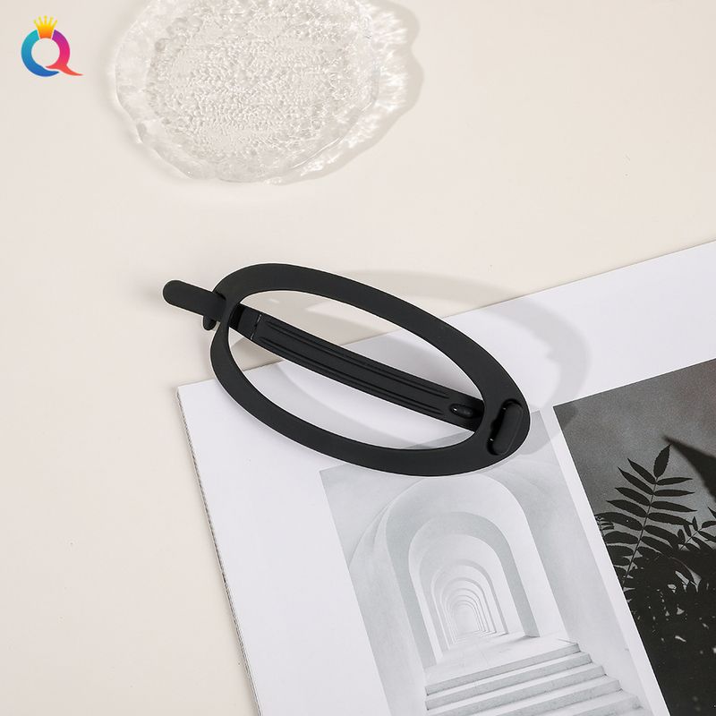 Fermaglio per capelli in policarbonato opaco - Elegante fermaglio ovale per capelli da donna (fermagli antiscivolo per chignon, grazioso accessorio per capelli posteriori, tenuta delicata per capelli spessi)_voghion.com