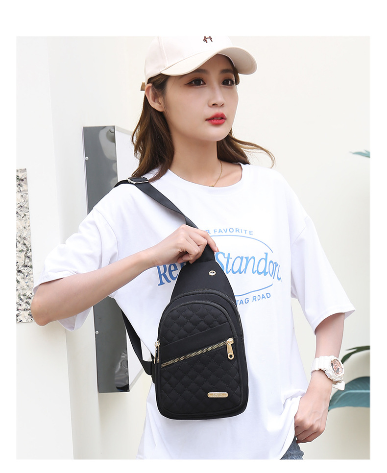 Sac de poitrine rétro minimaliste, nouveau fil brodé multicouche, sac à dos de poitrine de grande capacité, sac à bandoulière de loisirs en plein air pour hommes et femmes_voghion.com