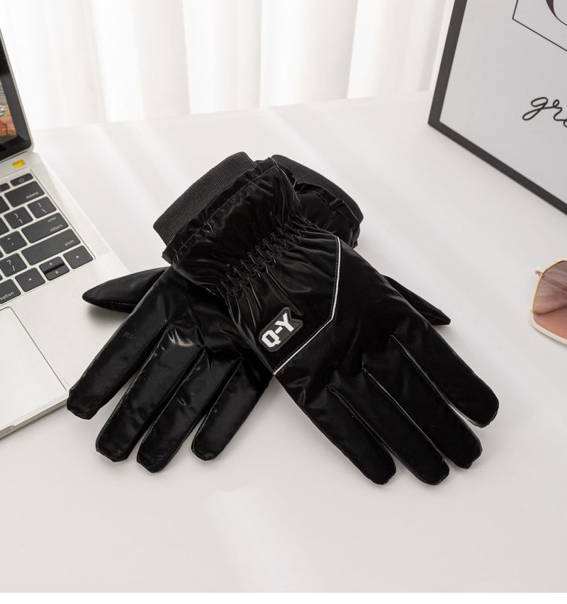 Luvas de ciclismo de lã grossa feminina com tela sensível ao toque e luvas de algodão quentes e impermeáveis para andar de bicicleta elétrica no inverno_voghion.com
