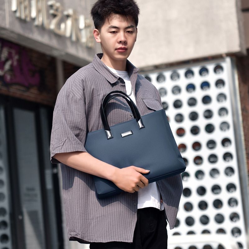 New Fashion Handheld Simple College Student Notebook Business Laptop Bag Men's Briefcase_voghion.com