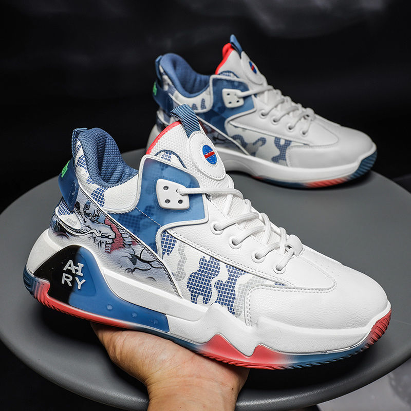 Herbst Neue Basketball Sneakers Herren Casual PU Leder Schnürschuhe Laufschuhe Jugend_voghion.com