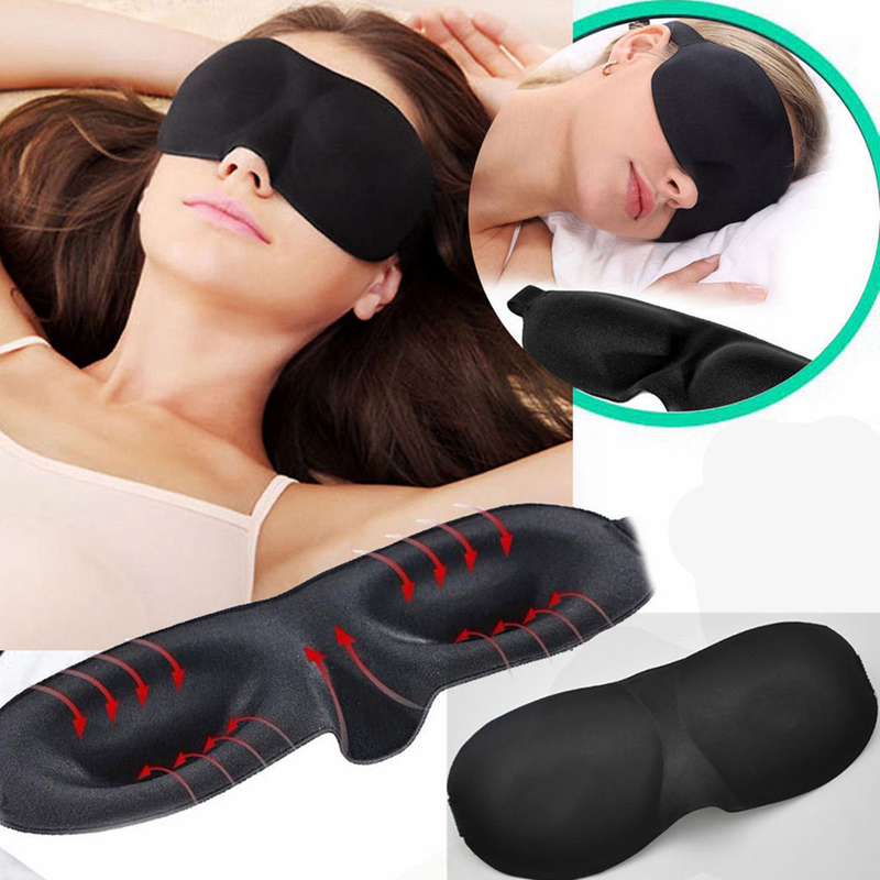 2PC 3D Tcare Sleeping Eye Mask Travel Rest Aid Eye Mask Cover Patch Paded Soft Sleeping Mask Blindfold Eye_voghion.com
