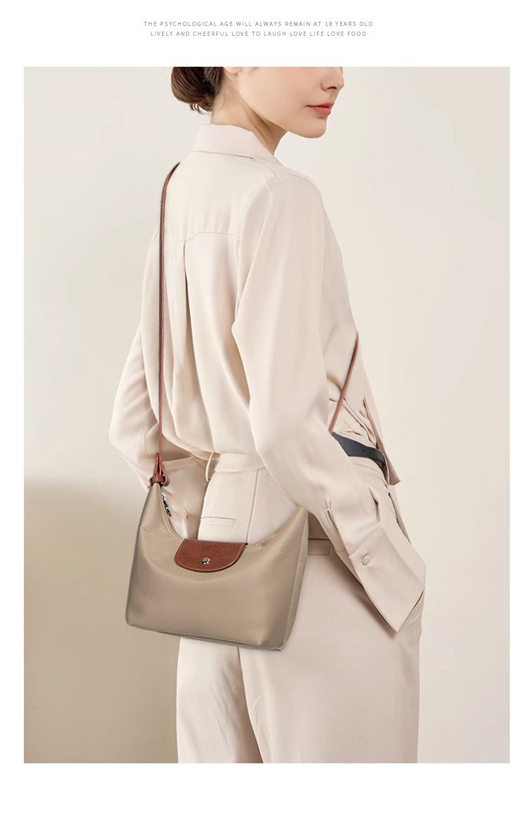 Borsa porta pranzo in nylon impermeabile ed elegante da donna con tracolla, versatile borsa a tracolla per lavoro, viaggio e uso quotidiano._voghion.com