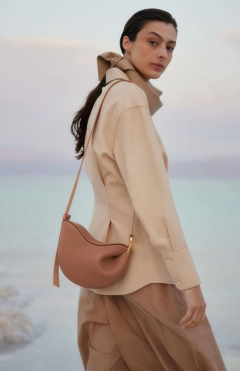 Borsa a tracolla singola Borsa a pisello Vera pelle da donna Nuova borsa a tracolla singola Borsa a tracolla in pelle di mucca Borsa da donna alla moda_voghion.com