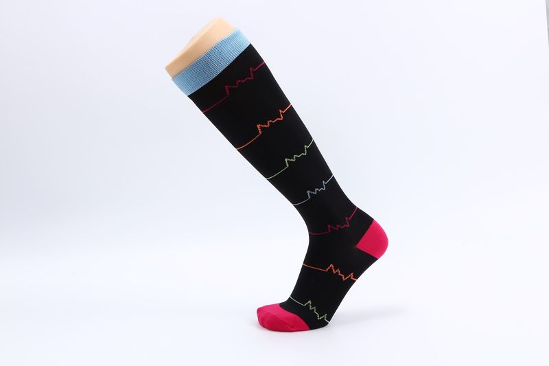 Performance Compression Socks For Running & Sports - High Cushion Nylon Athletic Sock(Unisex, 200+ Color Patterns, Sizes S/M & L/XL)_voghion.com