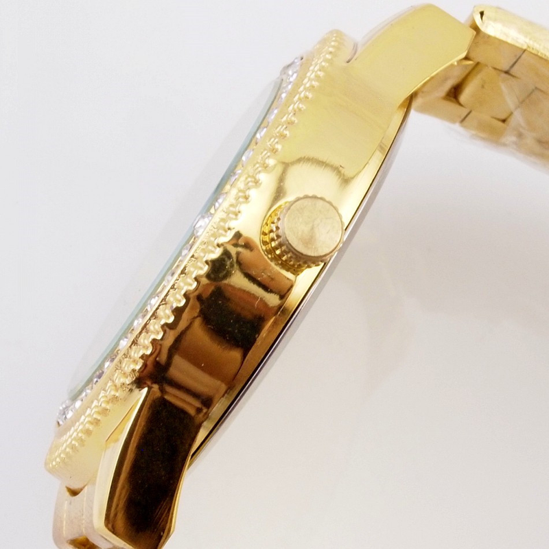 Speciaal geprijsd heren modieus roestvrij staal goud luxe ingelegd Engels horloge_voghion.com