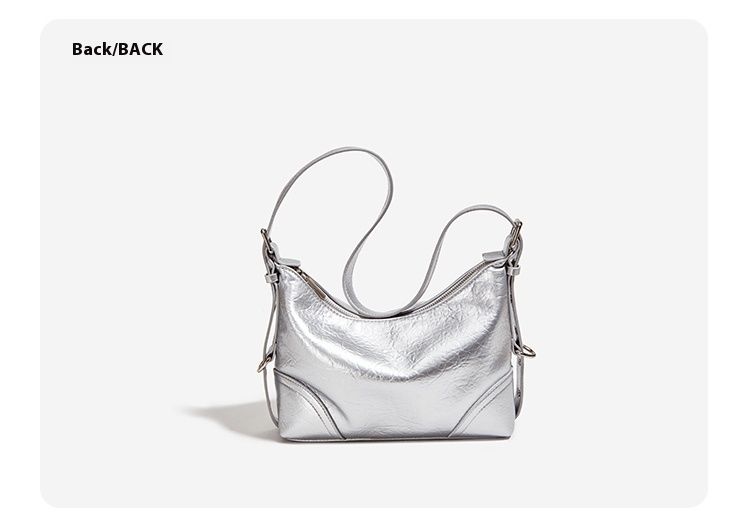 Borsa a tracolla monospalla sottobraccio piccola e versatile da pendolare, stile Spicy Girl, 2024, design motociclistico_voghion.com