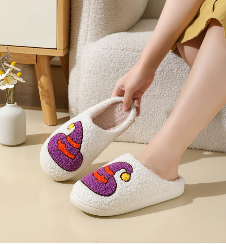 2024 Autunno/Inverno Cartone animato Cotone per coppie femminili, Arredamento per la casa antiscivolo, Calore interno, Pantofole di Halloween_voghion.com