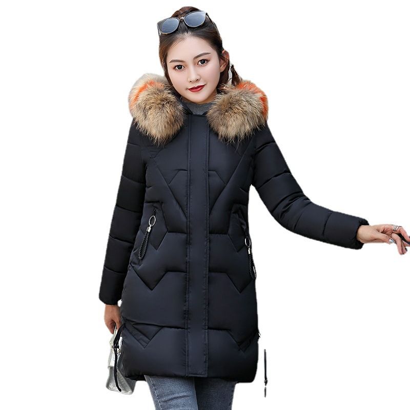 Damen Winter Neue Artikel Dicke Mittel Lange Slim Fit Koreanische Version Damenbekleidung Kleine Baumwolljacke Damen_voghion.com