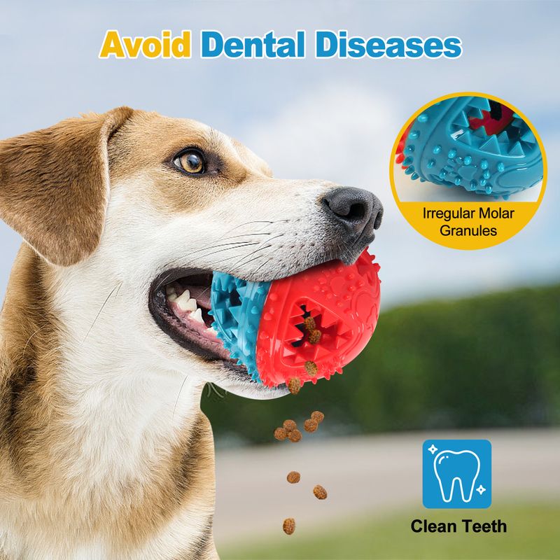 Dog Chew Treat Ball Training Interactive Small And Medium Dogs Boredom Relief Pet Sound Toy_voghion.com
