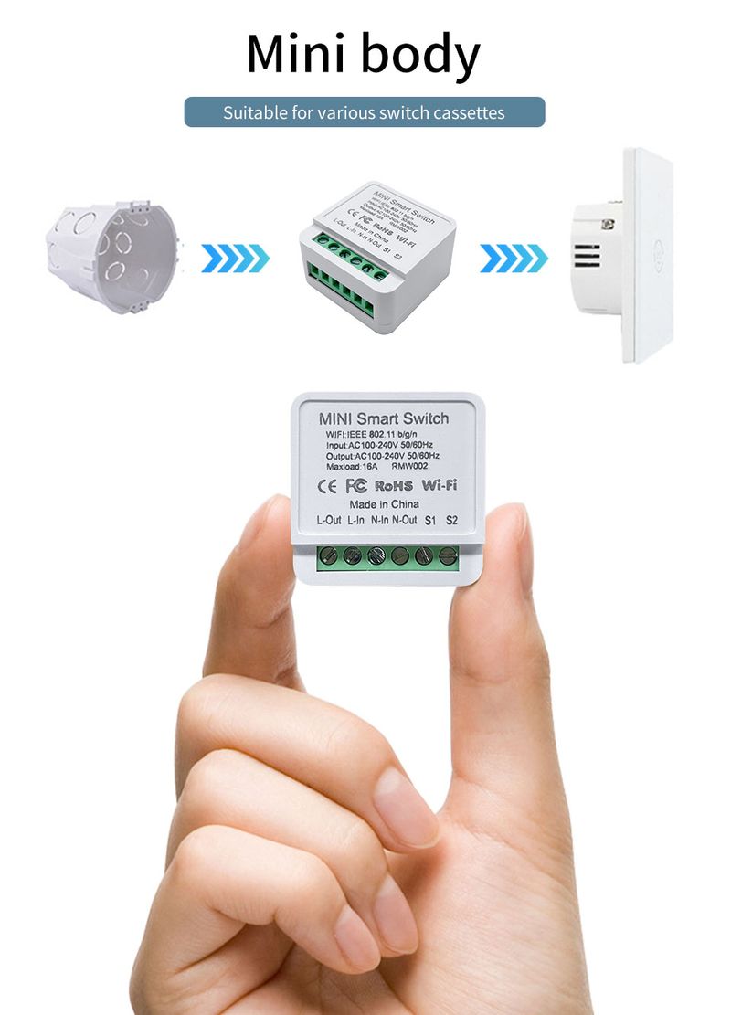 16A/20A WiFi Mini Akıllı Anahtar Modülü 2 Yönlü Cozy Life APP Uzaktan Kumandası Alexa Google Ev Otomasyonu Ses Kontrolü_voghion.com