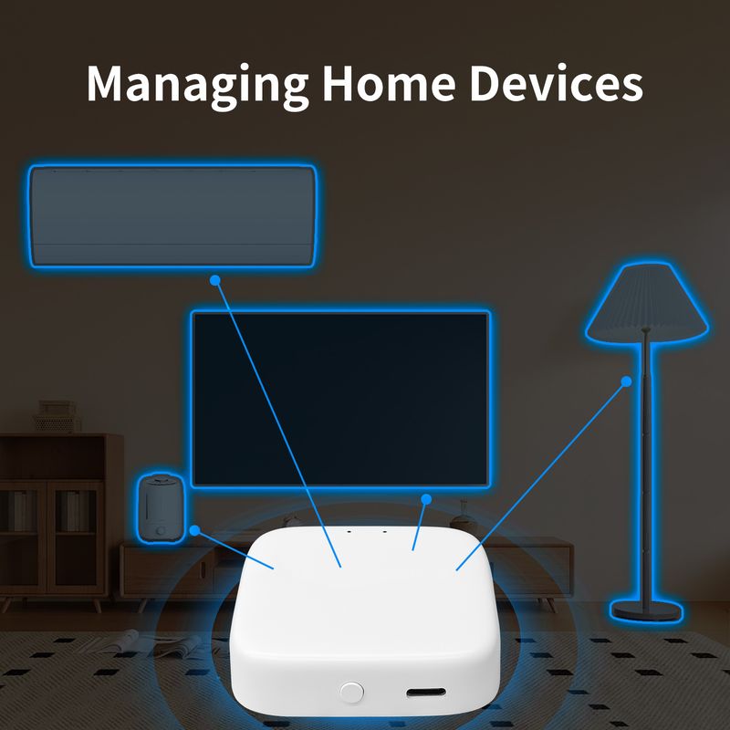 Gateway multimodale Bluetooth Tuya WiFi Hub wireless Smart Life App Control Funziona con Alexa Google Home_voghion.com