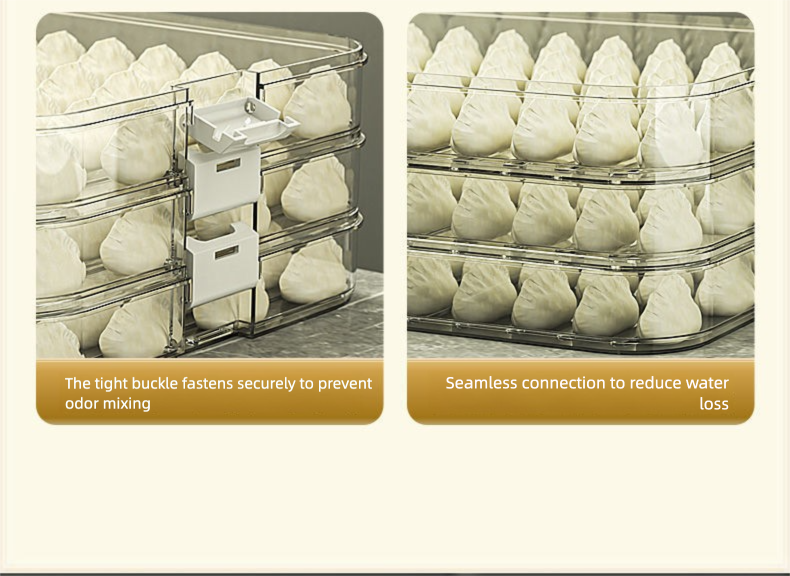 Dumpling Storage Freezer Kitchen Food Grade Timer Quick-Frozen Dumplings Wonton Refrigerator Sealed Fresh-Keeping Box_voghion.com