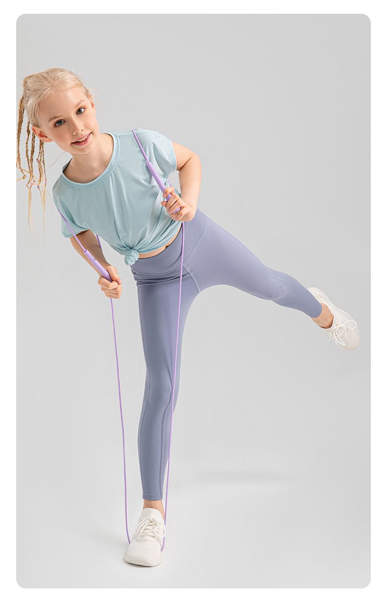 Fete mici îmbrăcăminte de vară respirabil de înaltă elasticitate pantaloni de yoga Cloud Sense piele prietenoasă sport dans antrenament alergare fitness pantaloni_voghion.com