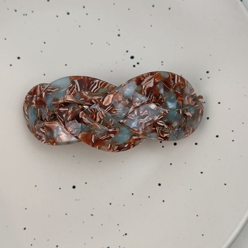 Corea del nuovo francese retrò Francia Twist forma intrecciata grande coda di cavallo molla clip piastra superiore dei capelli clip orizzontale_voghion.com