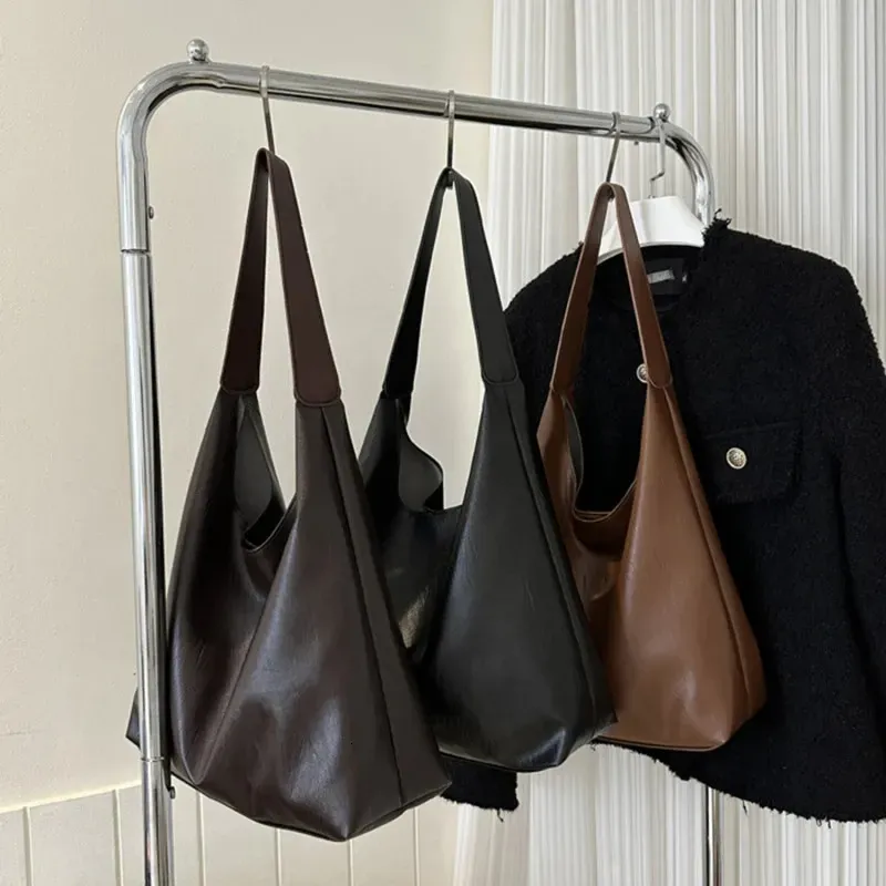 Borsa a secchiello versatile, spaziosa, da ascella, a tracolla, da donna, solida, graziosa, pochette, portafoglio 250314l_voghion.com