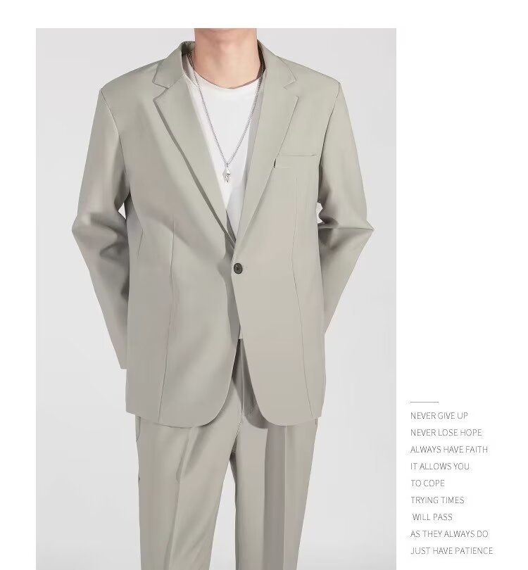 Giacca da abito casual da uomo in stile maturo leggero_voghion.com