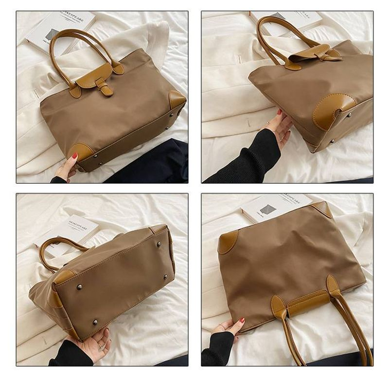 Nuevas tendencias modische einfache Damenhandtasche lässige einfarbige Umhängetasche_voghion.com