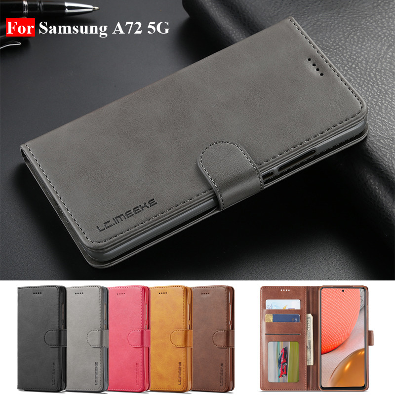 For Samsung Galaxy A72 5G Case Leather Vintage Phone Case On Samsung Galaxy A72 5G Case Flip Wallet Cover For Samsung A _voghion.com