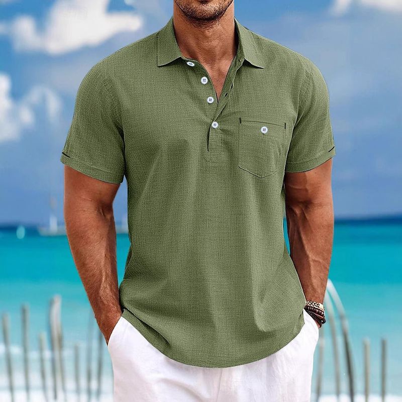 Herren Hawaiihemd Kurzarm Strandhemd Cross Border Revers Herrenhemd_voghion.com