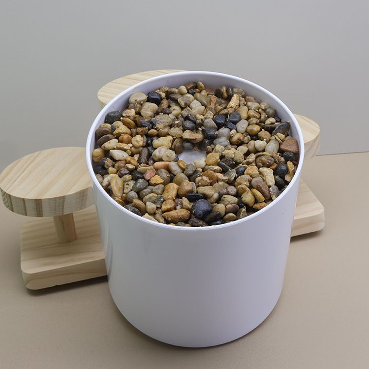 Home Furniture simulated green plants and artificial flowers planting potted plastic flower pots with stone foam base to increase weight_voghion.com