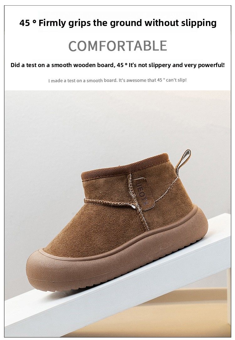 2025 Winter Neue Sport Stil Kinder Schnee Wildleder Anti-Kick Geschlossen-Zehe Jungen Und Mädchen Warme Für Ältere kinder Baumwolle_voghion.com