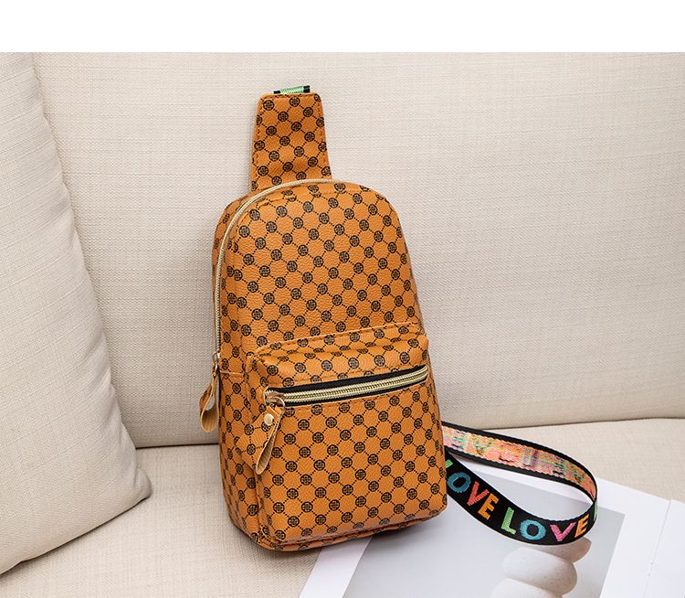 Borsa a tracolla da donna con stampa a lettere e nastro, borsa a tracolla casual_voghion.com