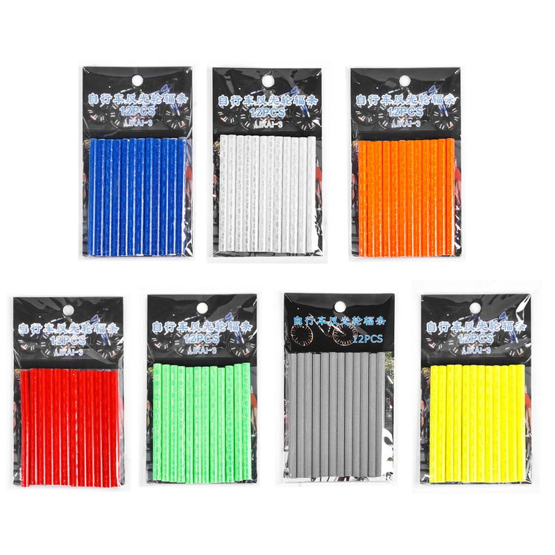 Rayons réfléchissants pour roues de vélo d'extérieur, bande de fil d'acier réfléchissante en plastique ABS_voghion.com
