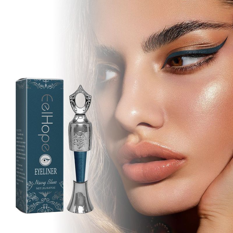 Eelhope Dunkelblauer, farbenfroher Charm, vergrößert die Augen, feuchtigkeitsspendender, lichtechter Farb-Make-up-Eyeliner_voghion.com
