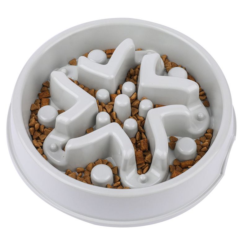 Multi-size Patterned Bamboo Fiber Melamine Colorful Decal Pet Cat Dog Slow Feeder Bowl_voghion.com