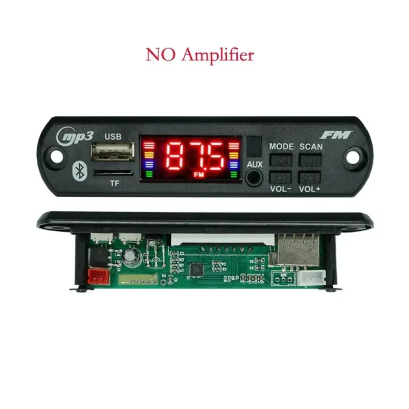 12V DIY Bluetooth 5.0 MP3-decoderbord 80W 50W versterker audiospeler auto FM-radiomodule TF USB-microfoon oproeprecorder_voghion.com