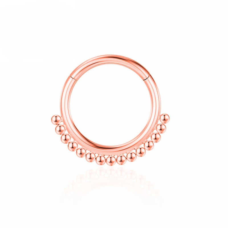 F136 Piercing al naso in titanio, elica, setto, orecchini da 16 G, segmento incernierato, clicker, zircone, labret, orecchio, trago, cartilagine, gioielli all'ingrosso_voghion.com