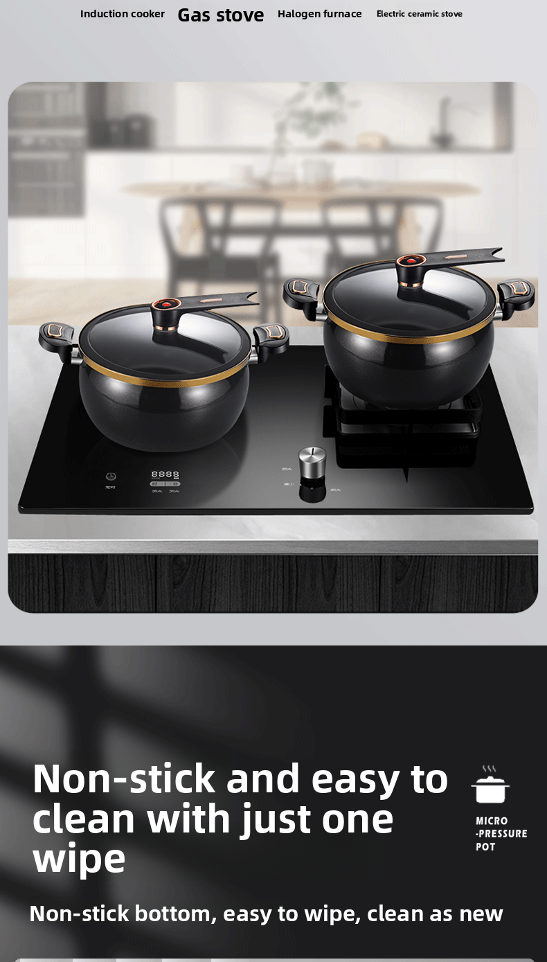 Nuovo stile in ceramica smaltata, pentola per zuppa a pressione, multifunzionale, grande capacità, per stufare e cucinare_voghion.com