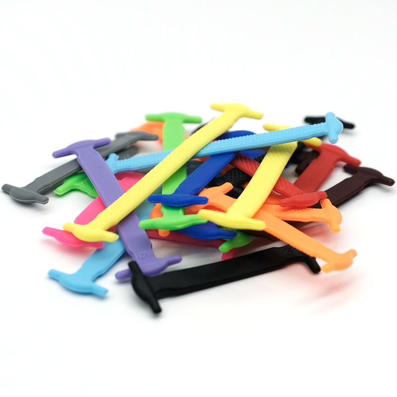 Nieuwe 16 stuks elastische veters alle sneakers siliconen stretch unisex mode geen stropdas schoenveter rubberen band schoenveters_voghion.com