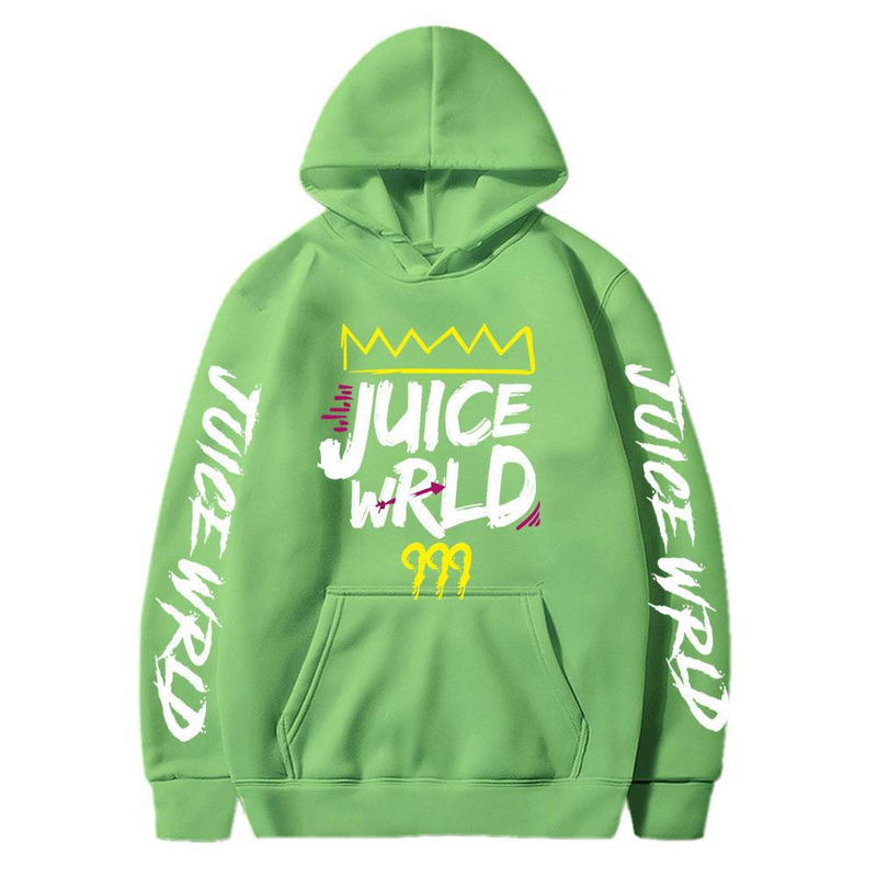 Lockerer Fleecepullover mit Kapuze des amerikanischen Hip-Hop-Sängers Juice WRLD_voghion.com