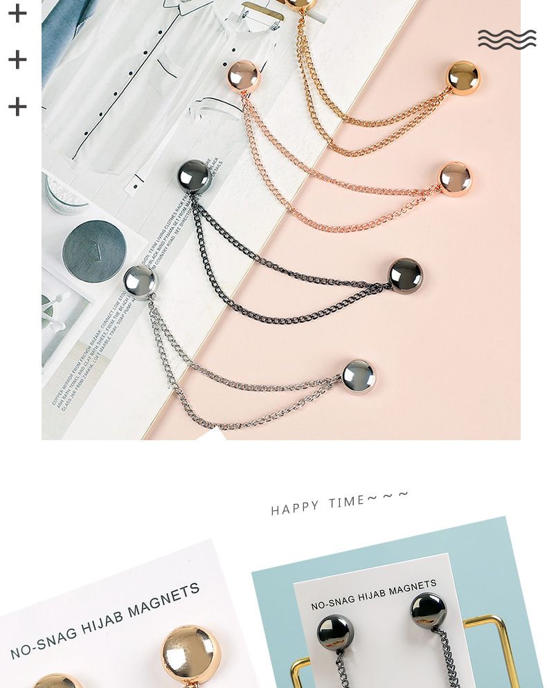 Magnetspänne stark magnetisk brosch halsduk fast spänne anti-exponeringsspänne kreativ mångsidig kedjebrosch smycken_voghion.com