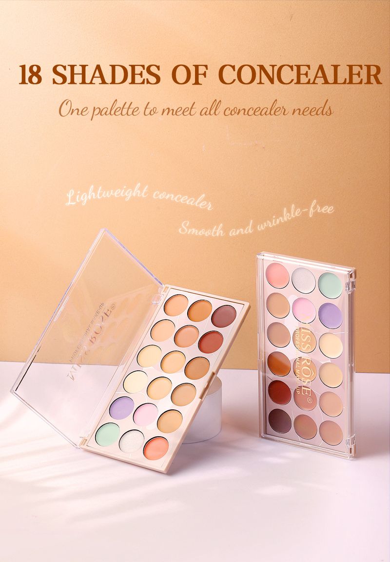 MISS ROSE 18 Farben Concealer Palette Tattoo Augenringe Wasserdicht Gesicht Aufhellung Concealer_voghion.com