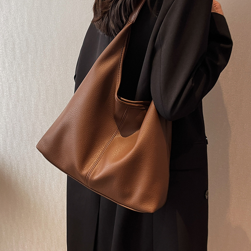 Grande capacità per le donne primavera estate nuova borsa a tracolla alla moda di fascia alta texture madre e bambino secchiello_voghion.com