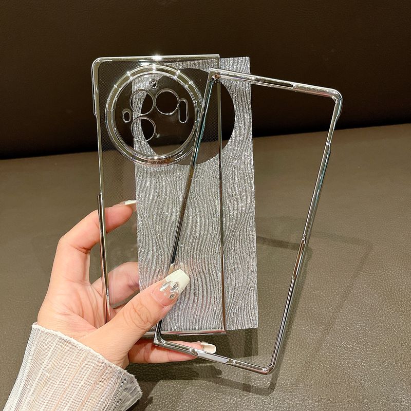 Paredzēts Vivo X Fold 3 Luxury Cute Light, plānas viļņu mirdzošas tālruņa korpusa vāciņam_voghion.com